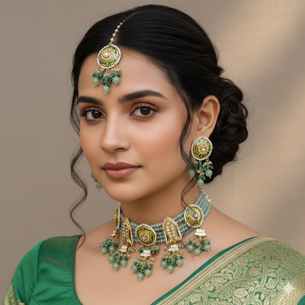 Purvi Meenakari Beaded Choker