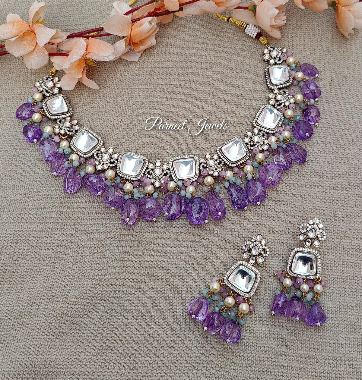 Veronica Polki Kundan Necklace Set