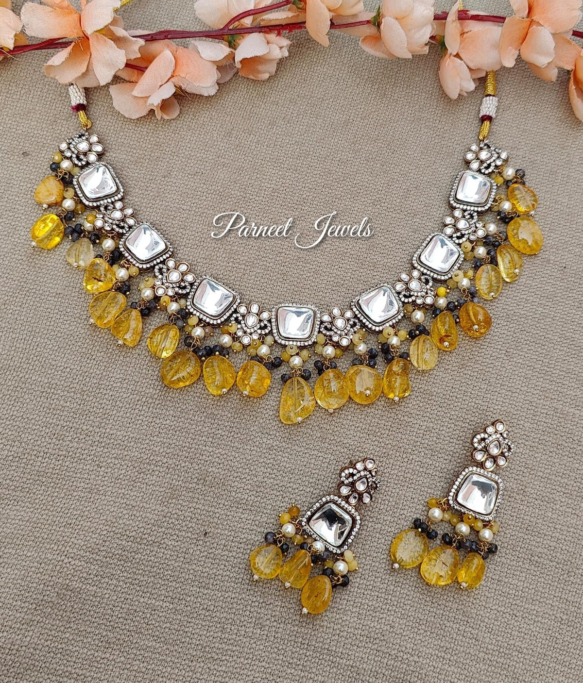 Veronica Polki Kundan Necklace Set