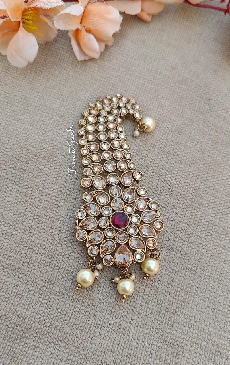 Ayush Groom Kalgi (Maroon)