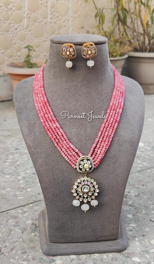 Shaila Polki Kundan Necklace Set