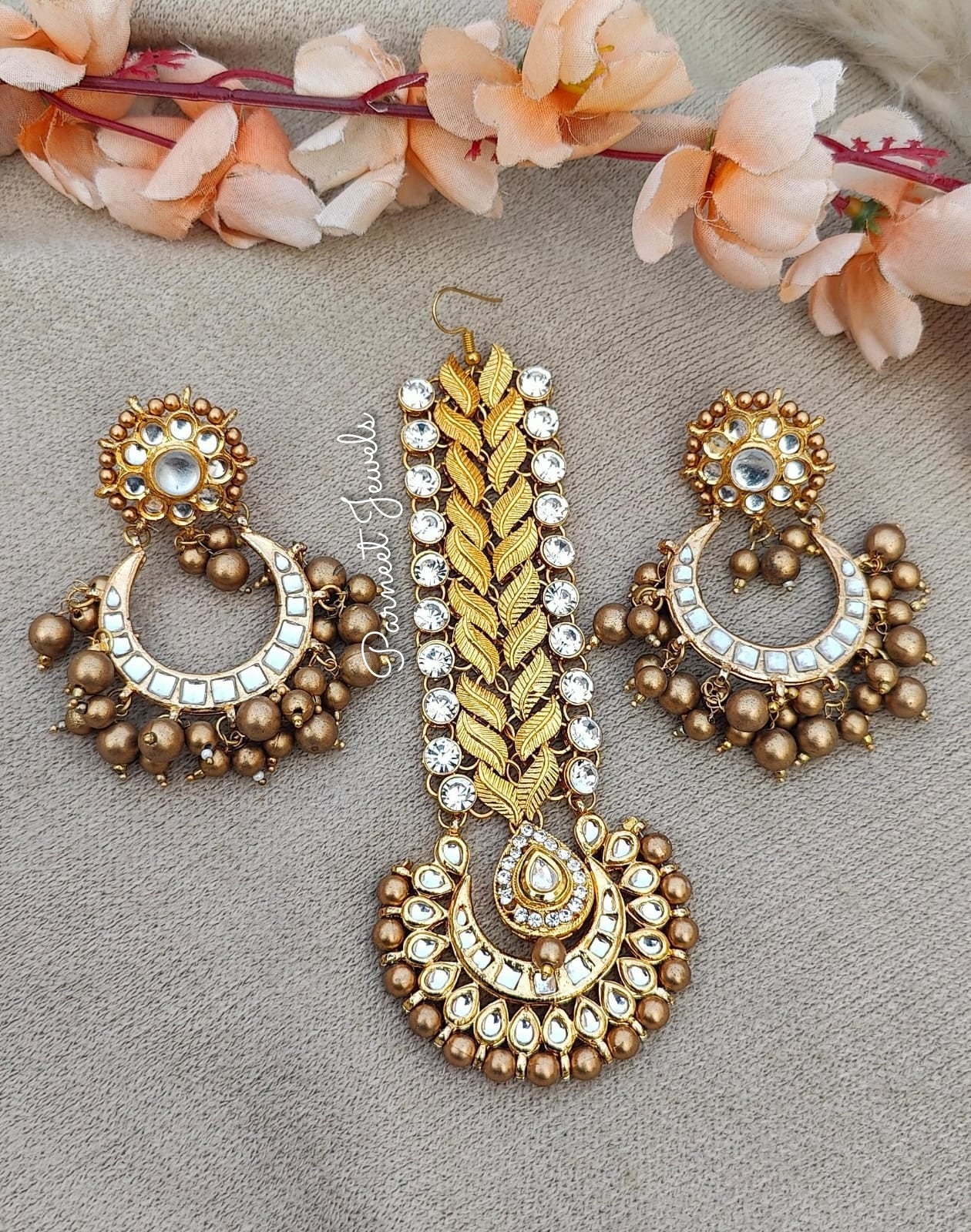 Mehar Kundan Earrings Tikka