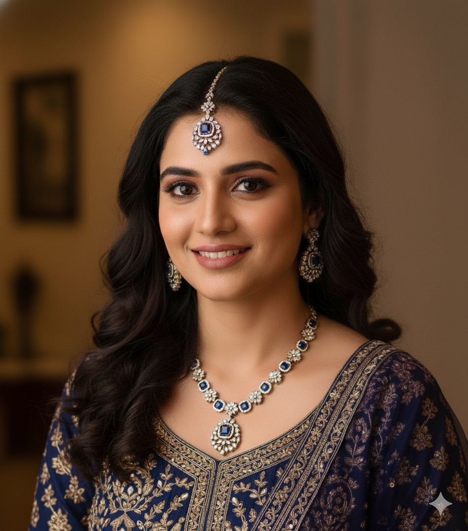 Jasbir AD/CZ Necklace Set