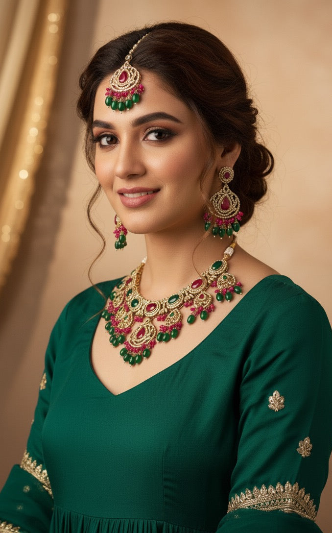 Sheetal Polki Semibridal Necklace Set