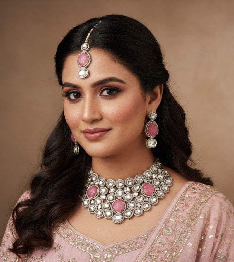 Ghanika Uncut Kundan Choker Set