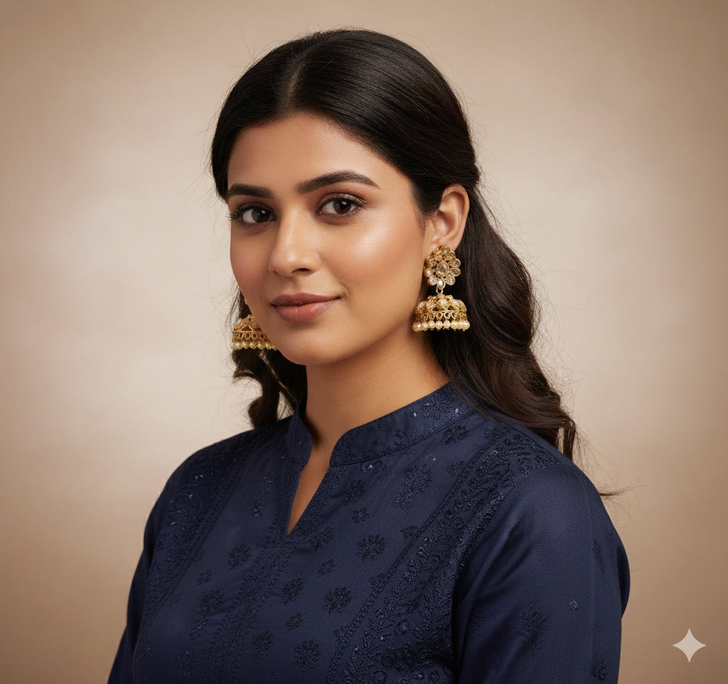Mini Polki Jhumkas