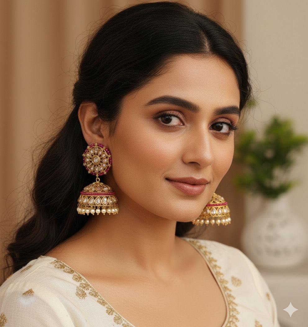 Hedya Polki Jhumkas