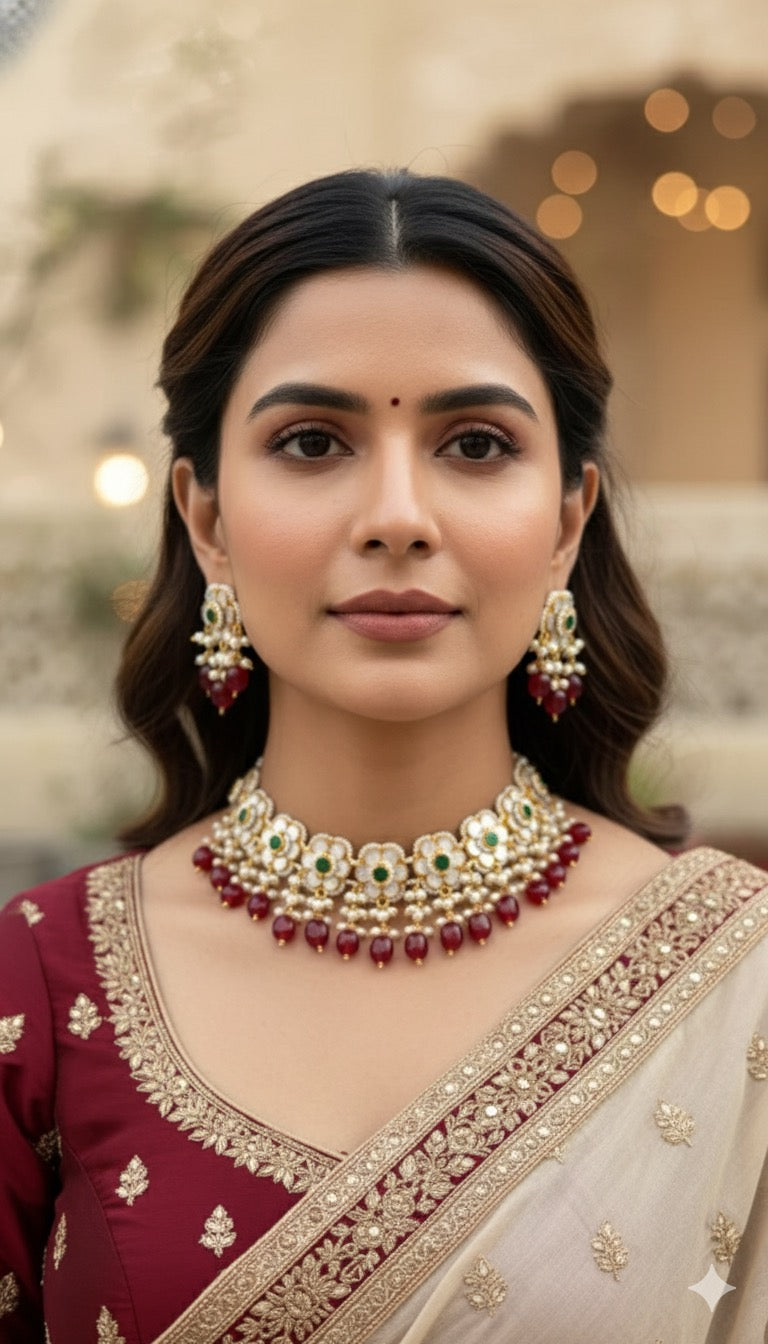 Sandhya Pachi Kundan Choker