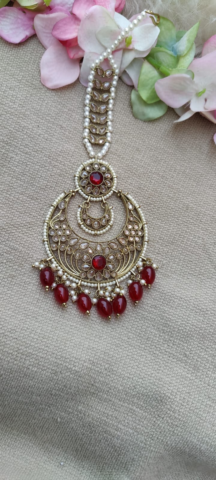 Divya Oversized Polki Earrings Tikka