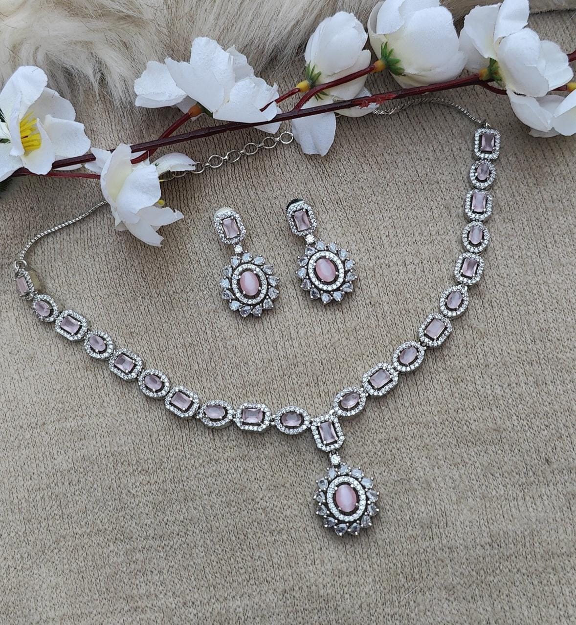 Eshanka AD/CZ Pendant Necklace Set
