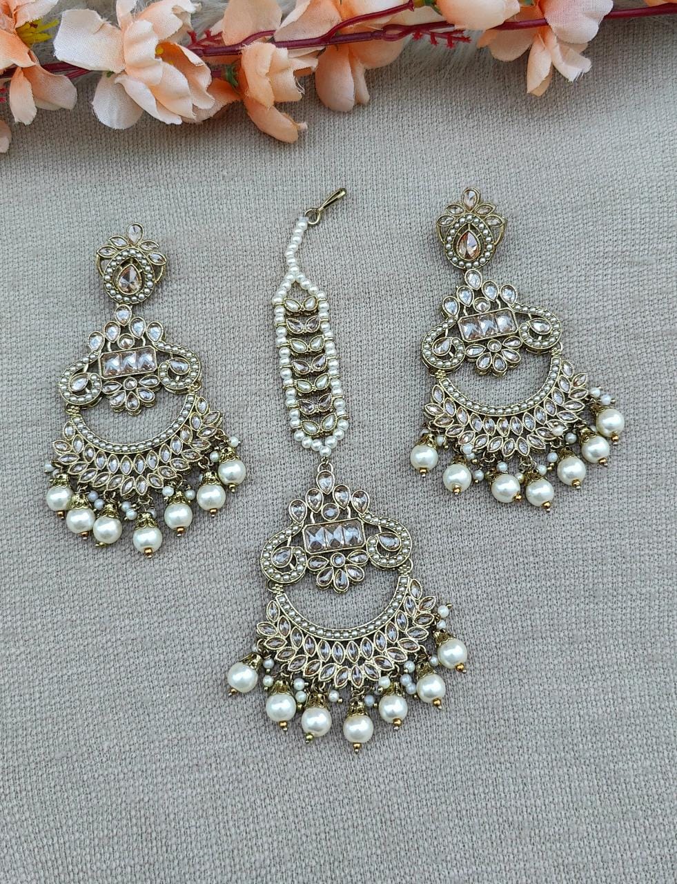 Anmol Polki Earrings Tikka