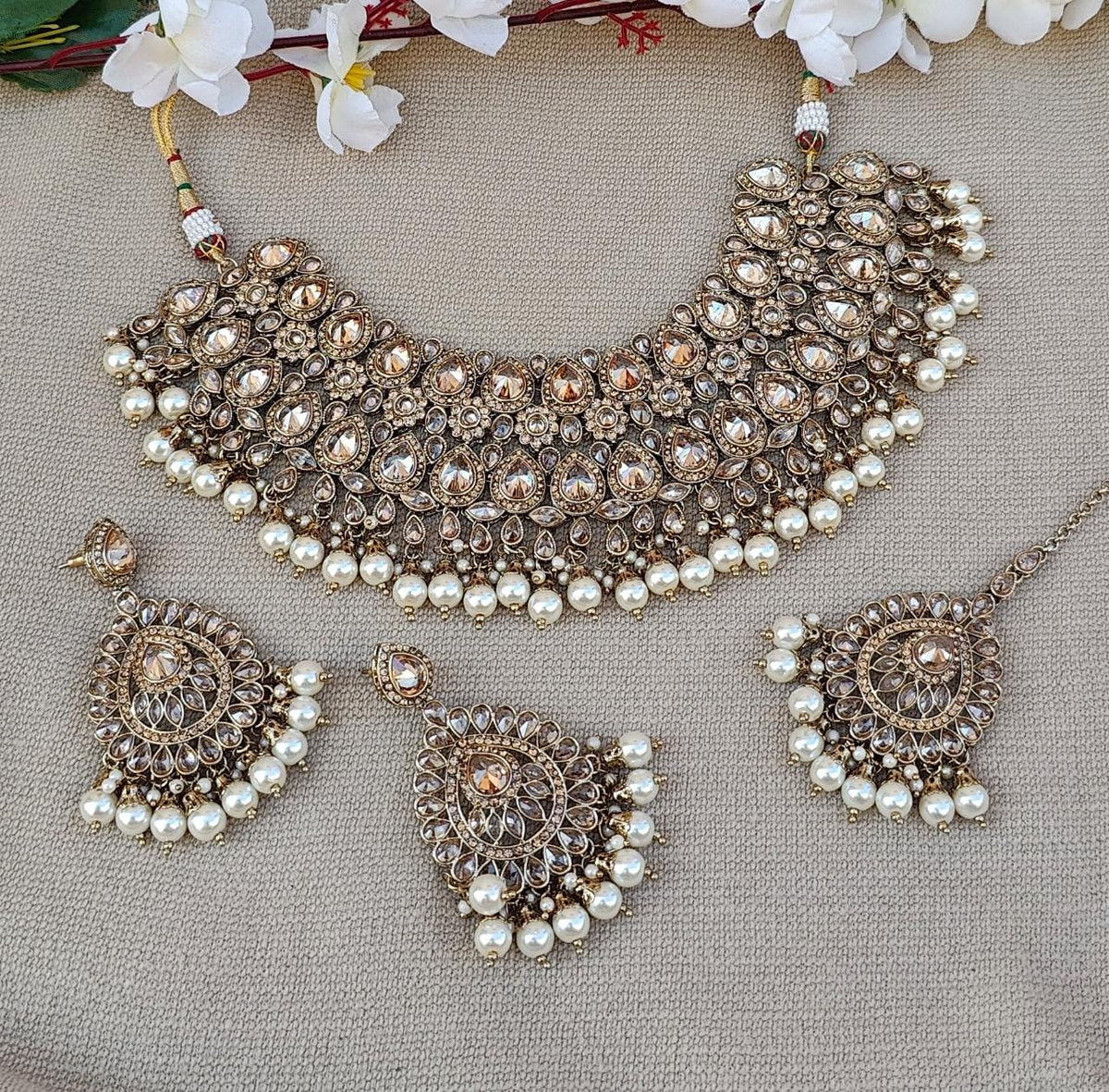 Mishka Polki Necklace Set