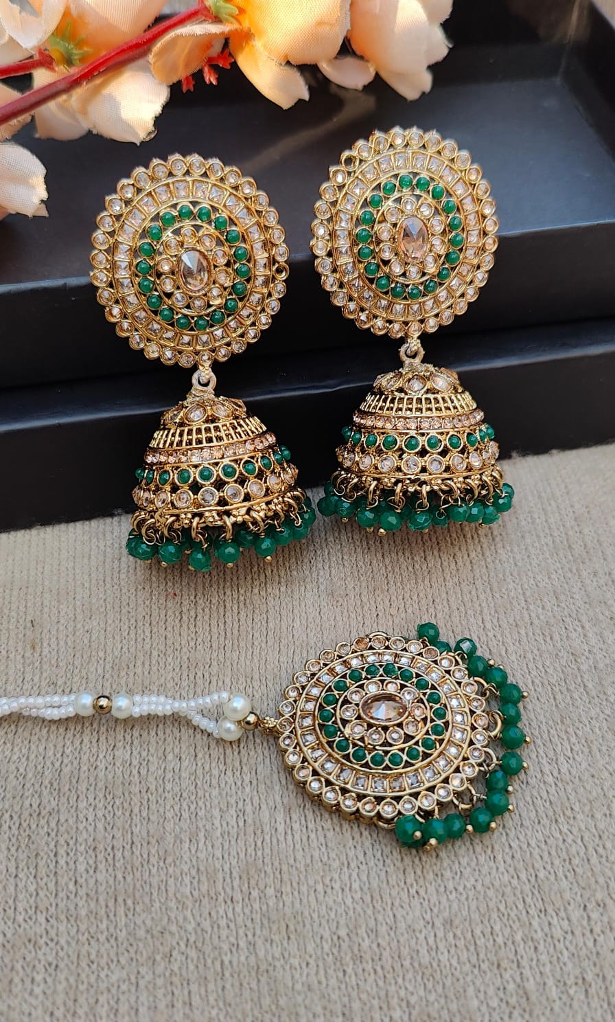 Ginni Polki Jhumki Tikka