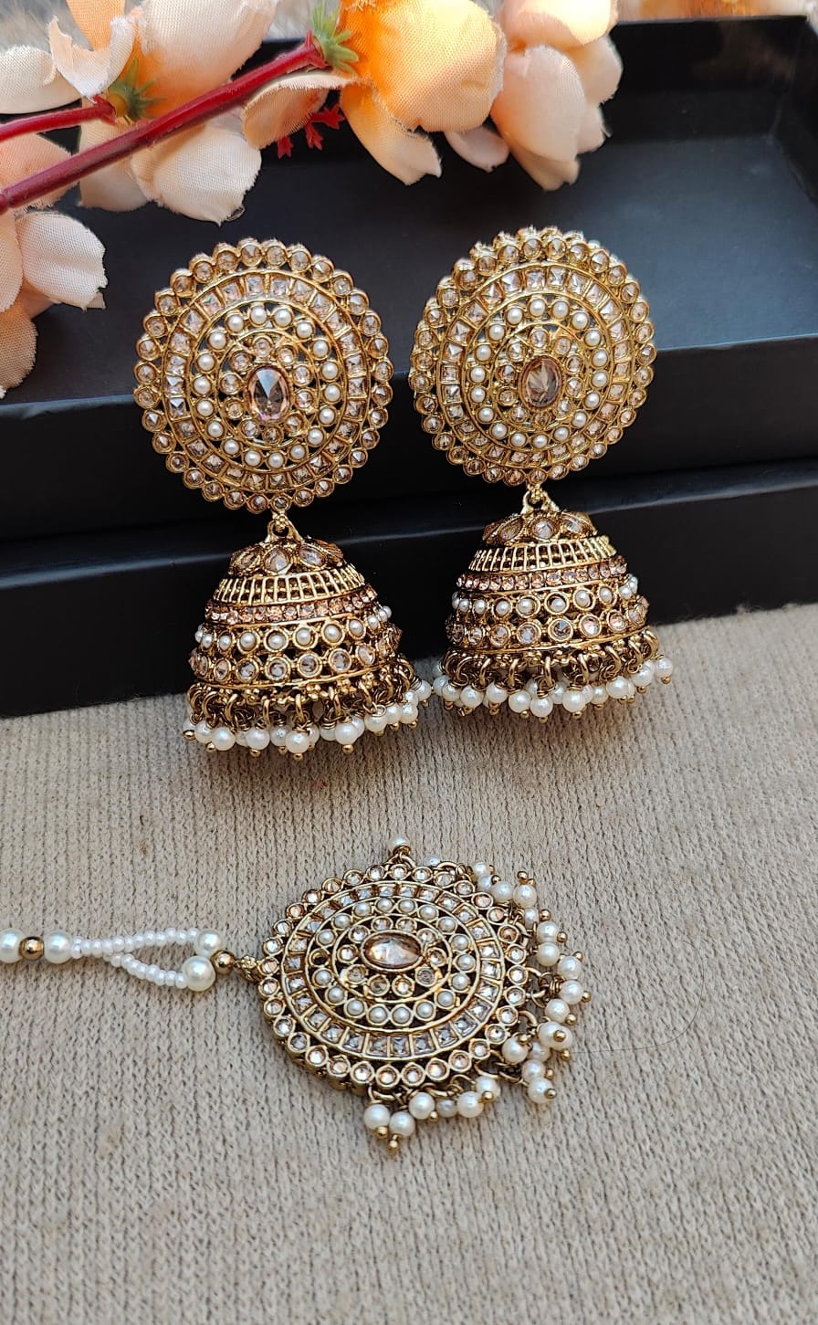 Ginni Polki Jhumki Tikka