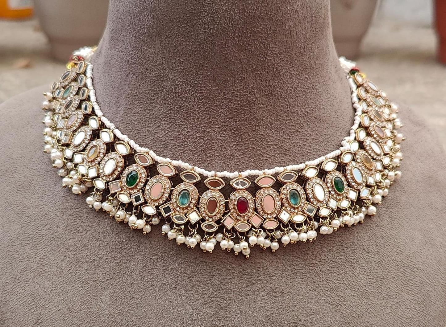 Pratiksha Mirror Necklace