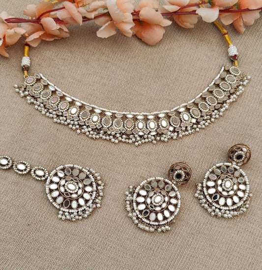 Pratiksha Mirror Necklace
