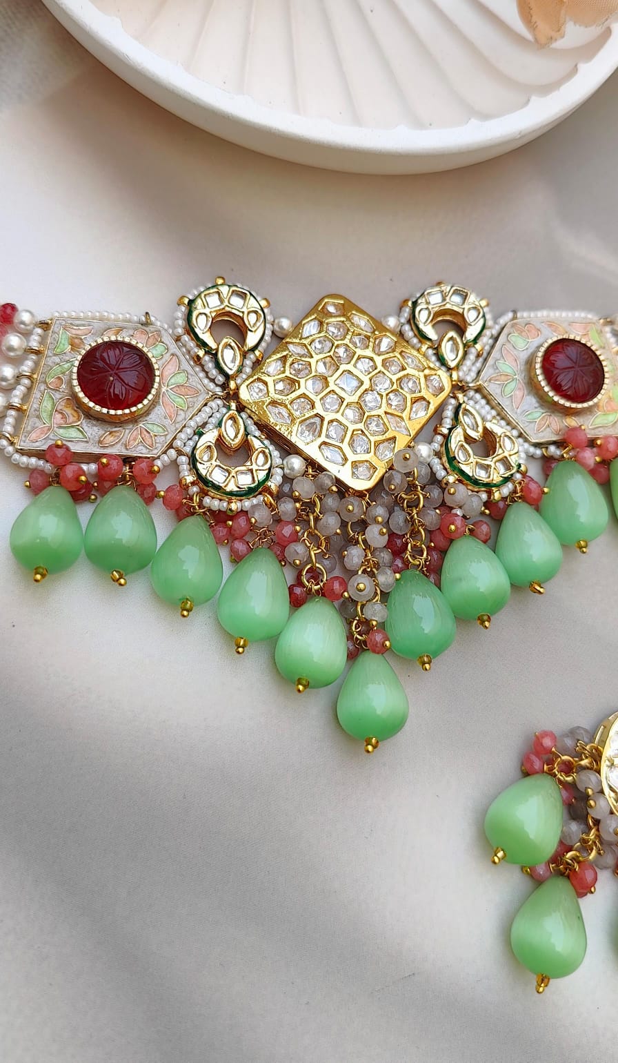 Zoha Meenakari Beaded Choker