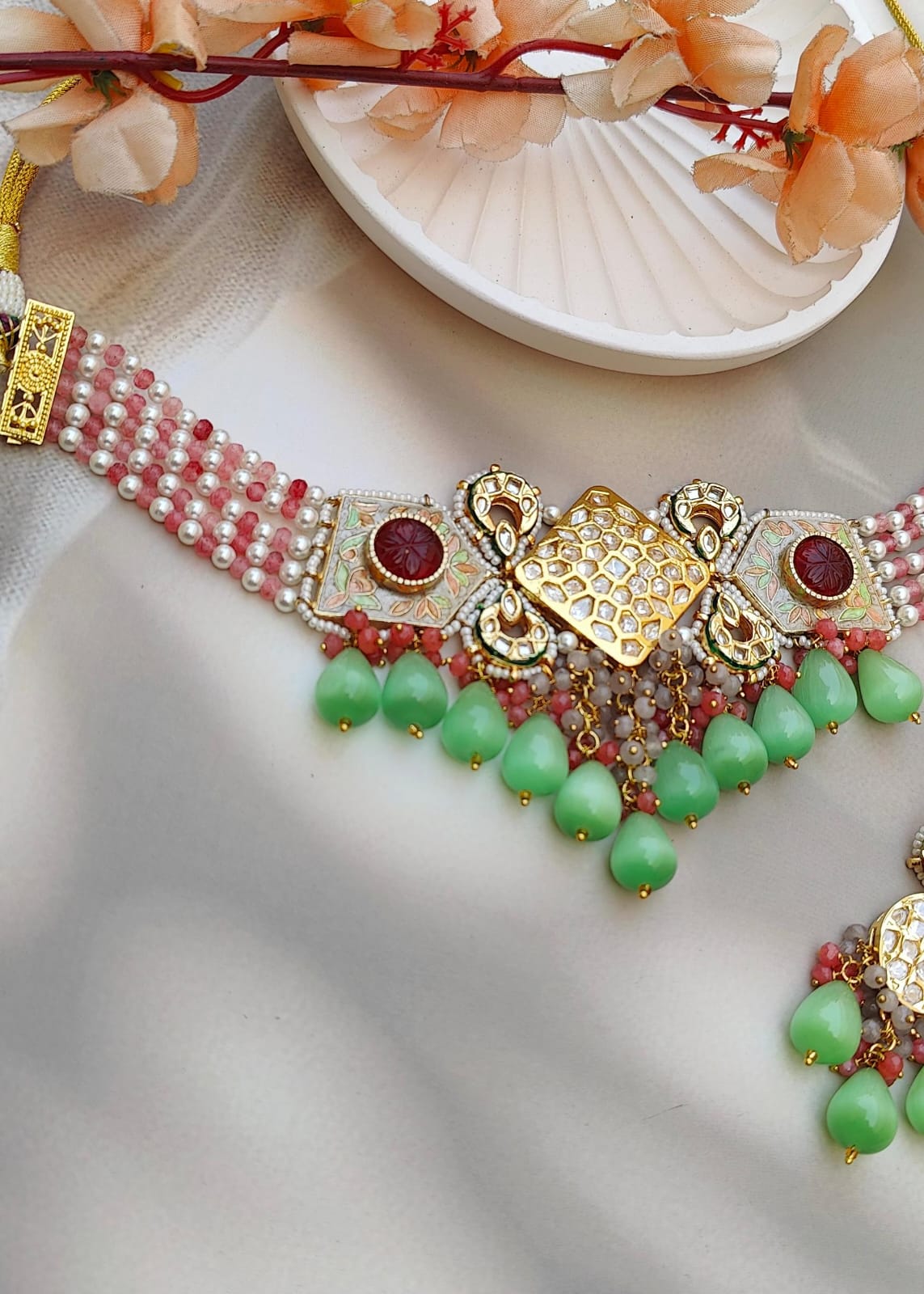 Zoha Meenakari Beaded Choker