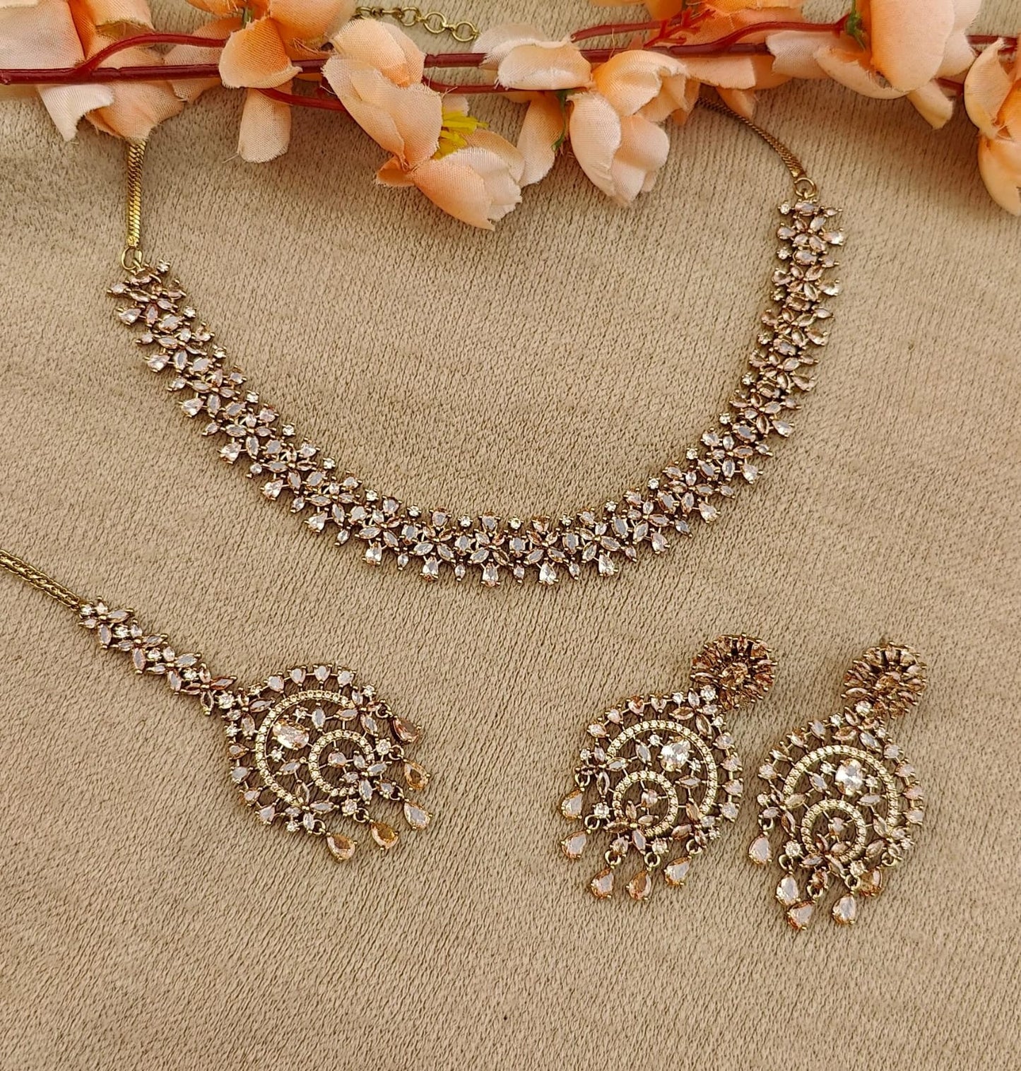 Dimpy AD/CZ Necklace Set