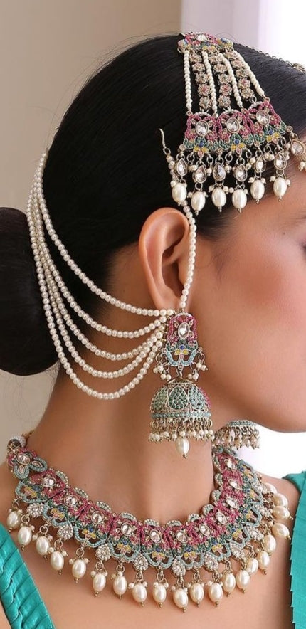 Husna Polki Jhumar Necklace Set