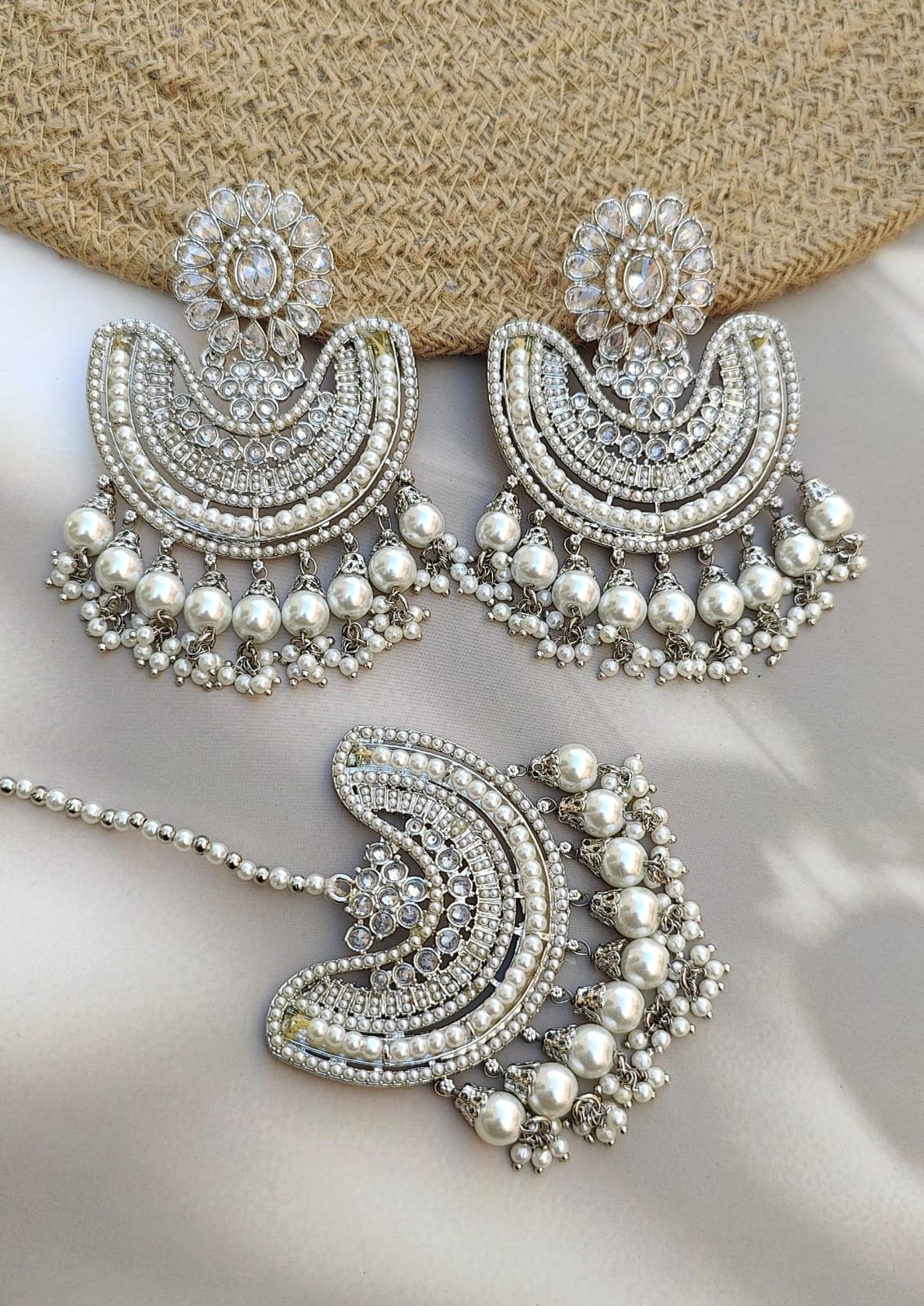 Taani Polki Earrings Tikka