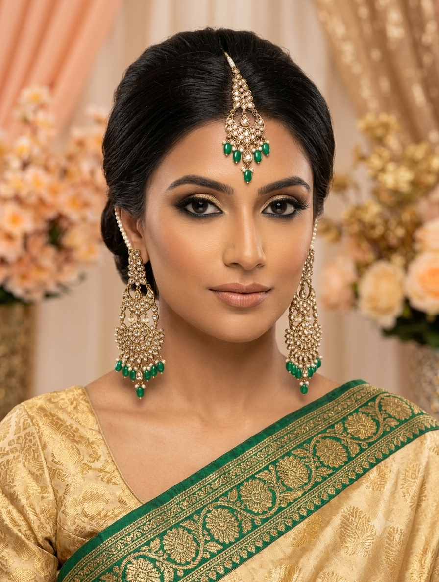 Shreshtha Polki Earrings Tikka