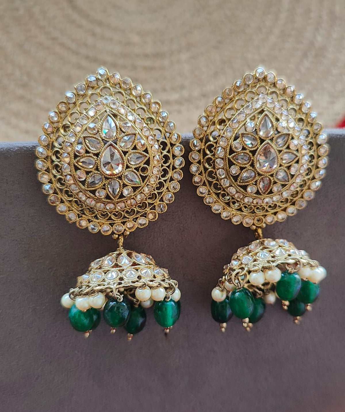 Anibha Big Polki Jhumkas