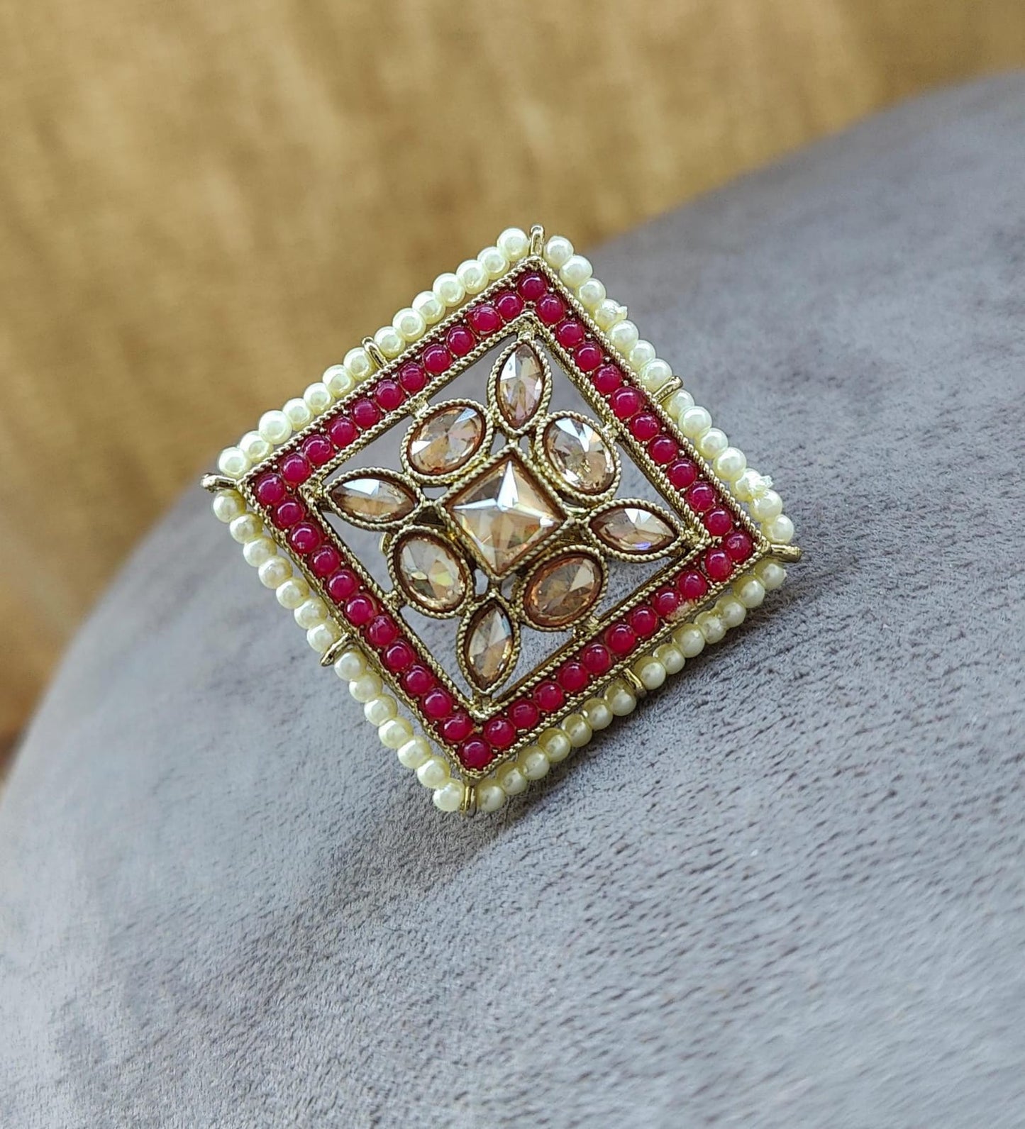 Anahita Polki Ring (Ruby)