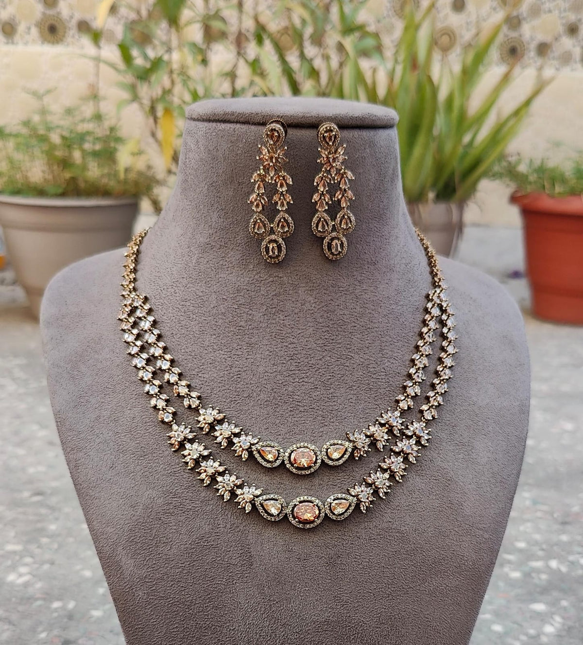 Femina AD/CZ Necklace Set