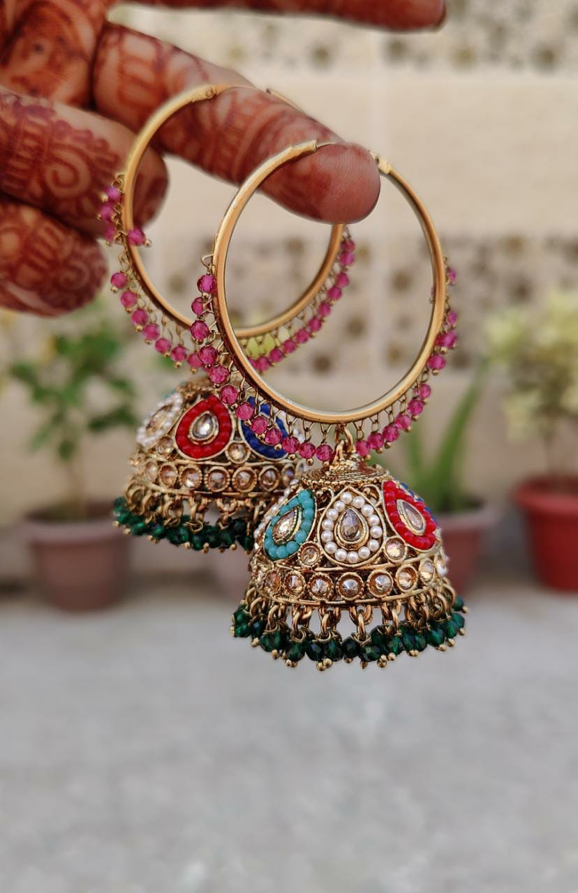 Kinza Polki Bali Earrings