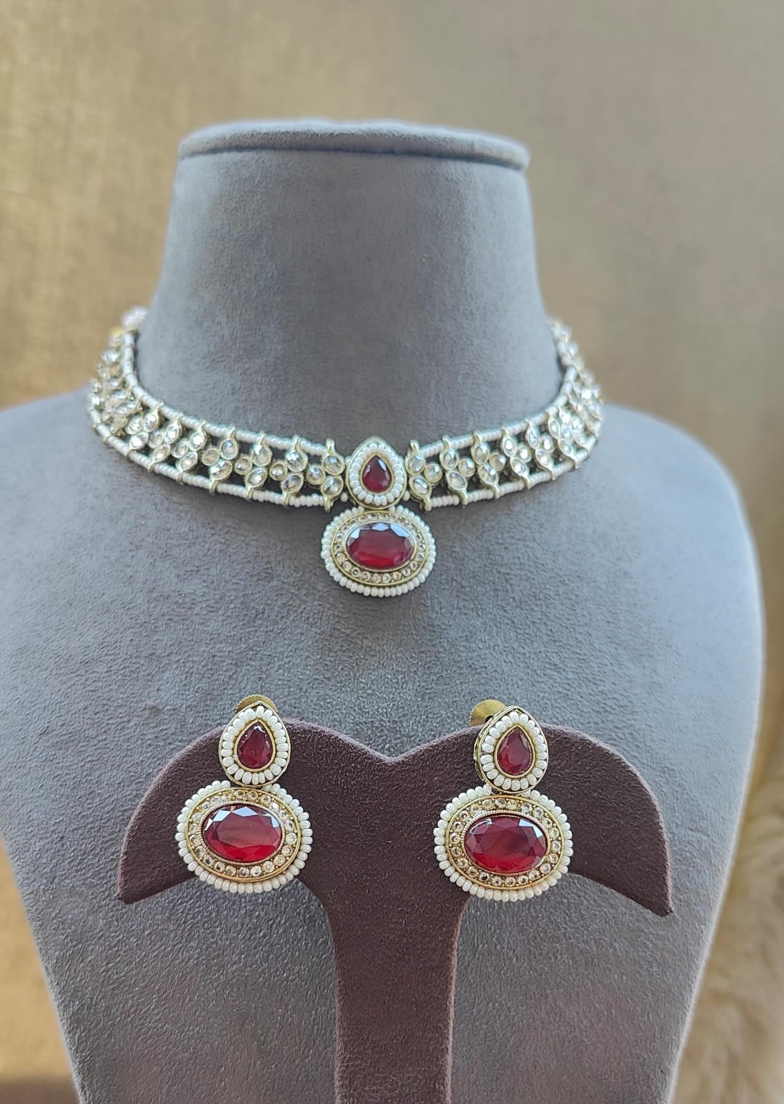 Rashi Polki Necklace Set