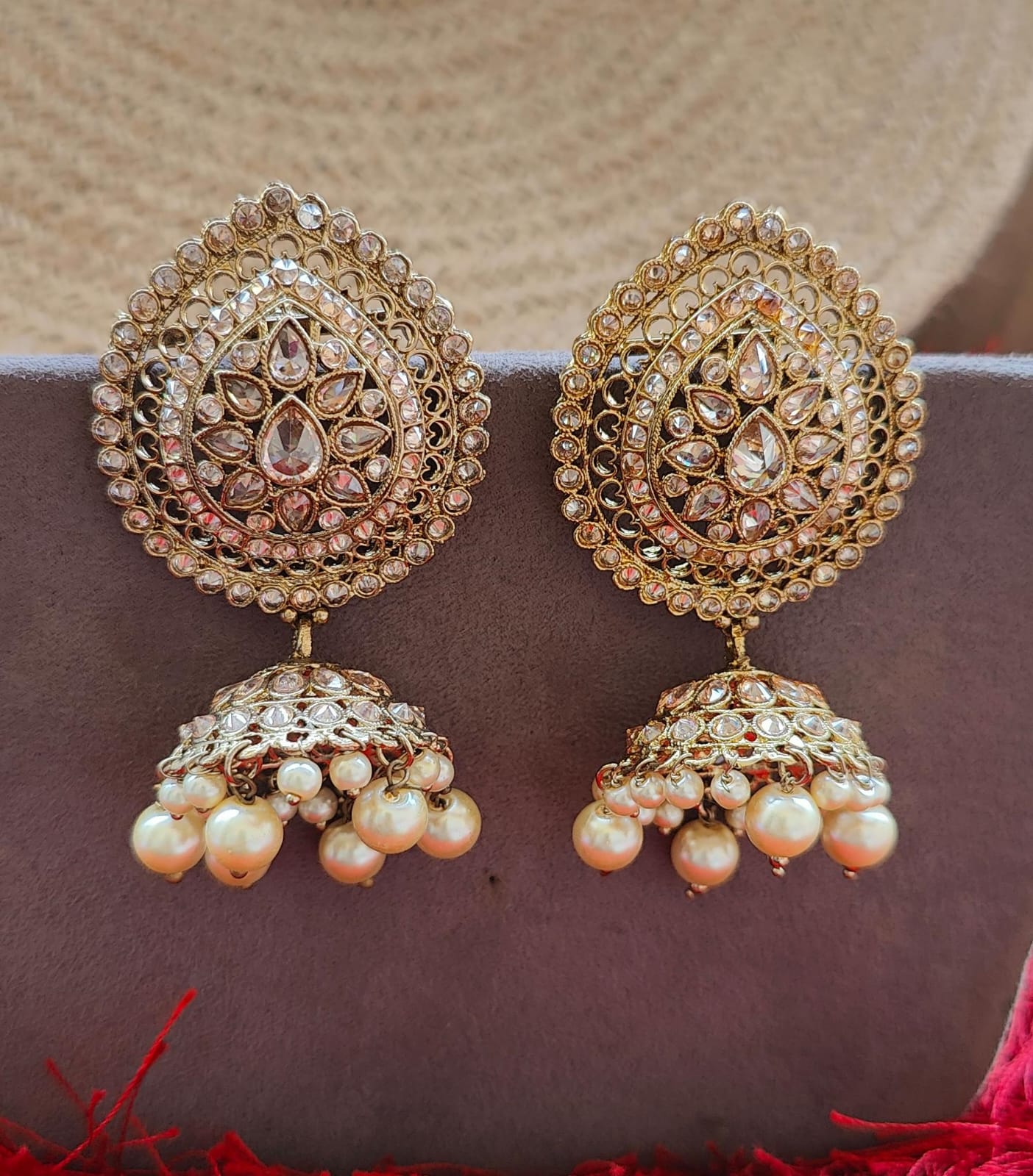 Anibha Big Polki Jhumkas