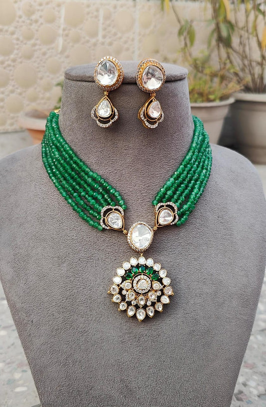 Vidushi Polki Kundan Necklace Set