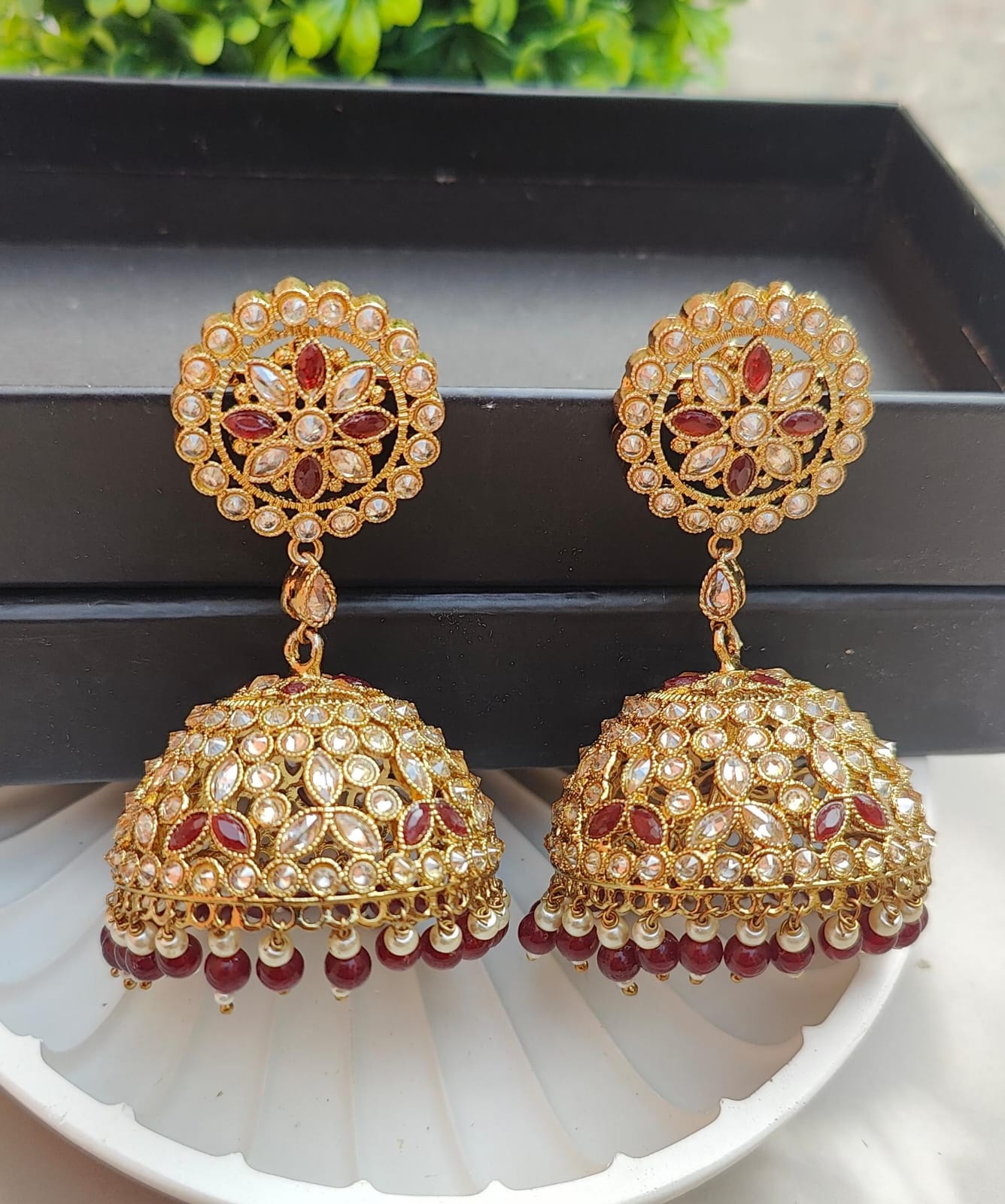 Sravya Polki Jhumkas