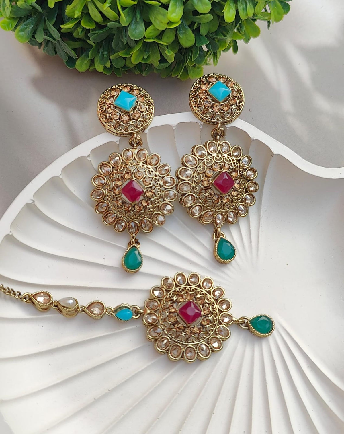 Sujal Polki Earrings Tikka