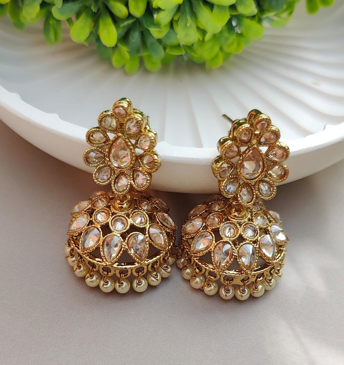Mini Polki Jhumkas