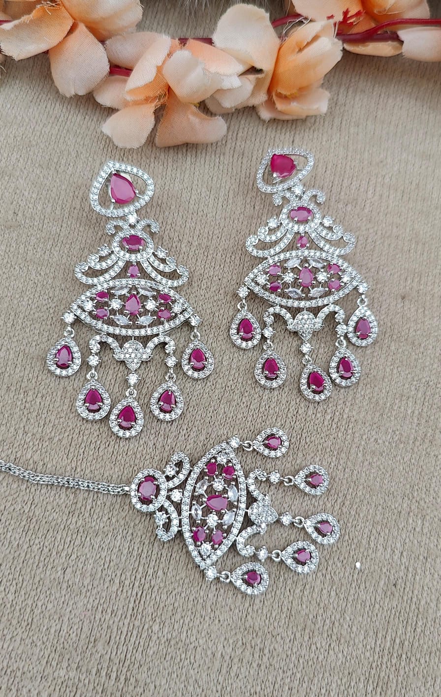 Kashika AD Earrings Tikka