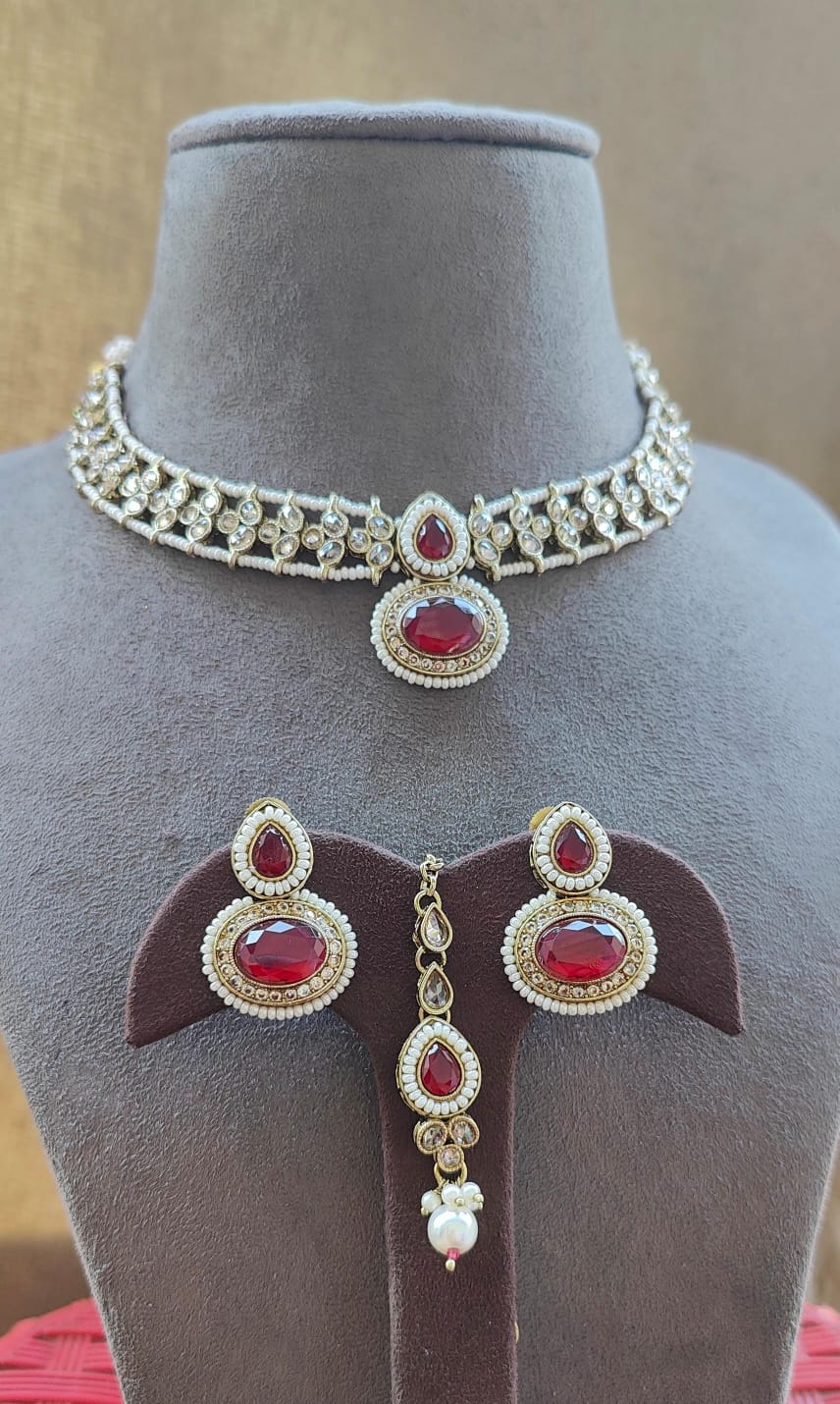 Rashi Polki Necklace Set