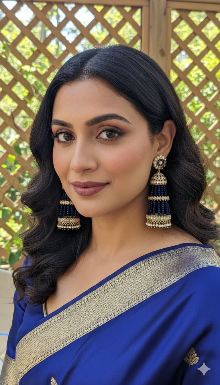 Kavisha Double Beaded Polki Jhumkas