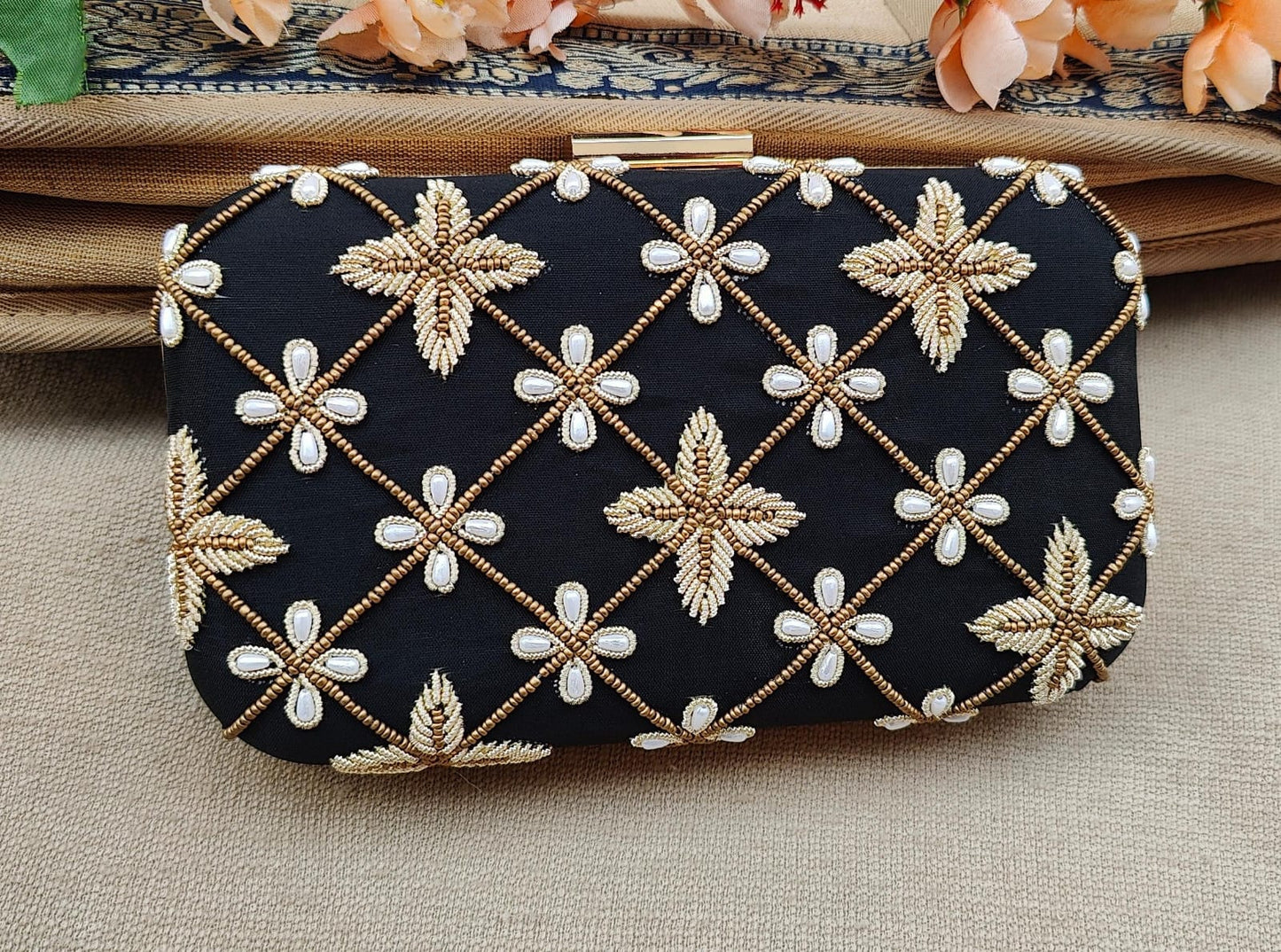 Amita Black Box Clutch