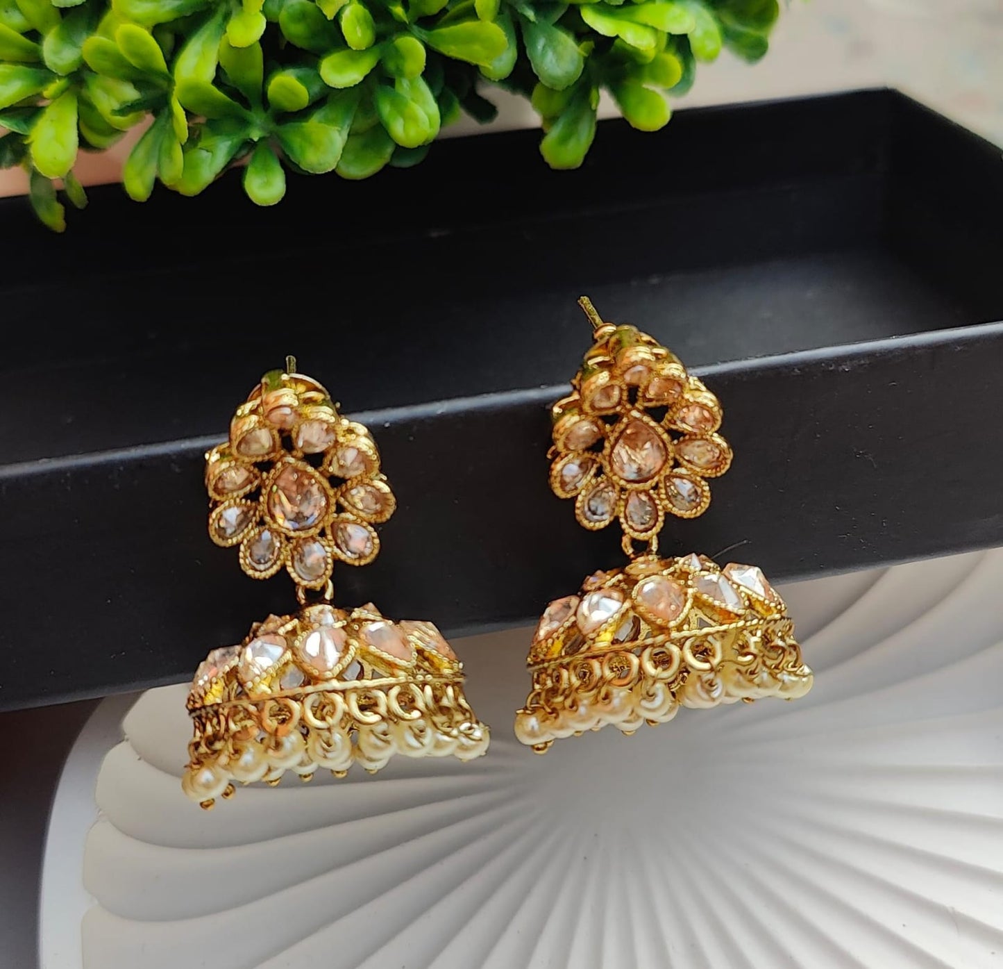 Mini Polki Jhumkas