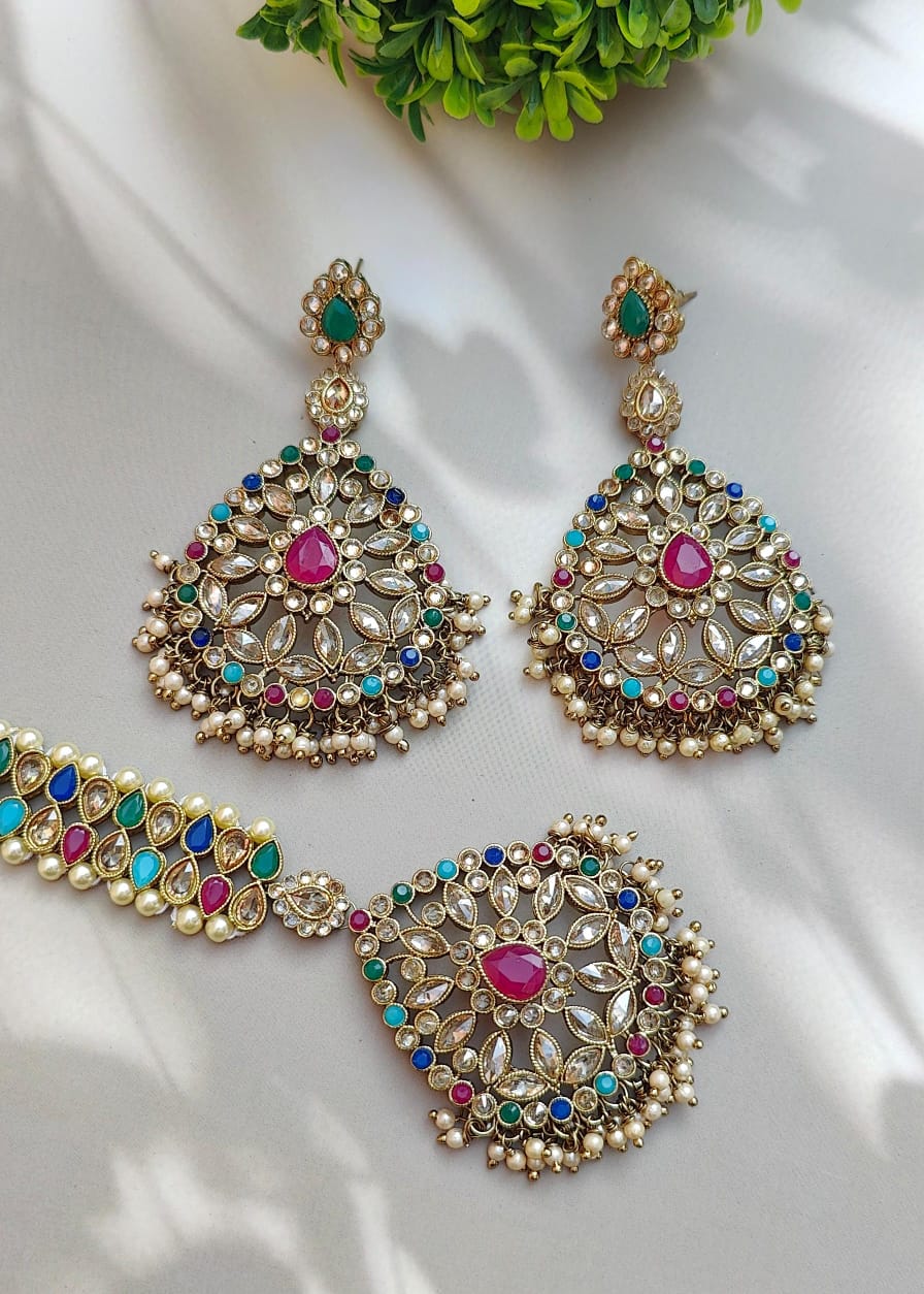 Kumud Polki Earrings Tikka