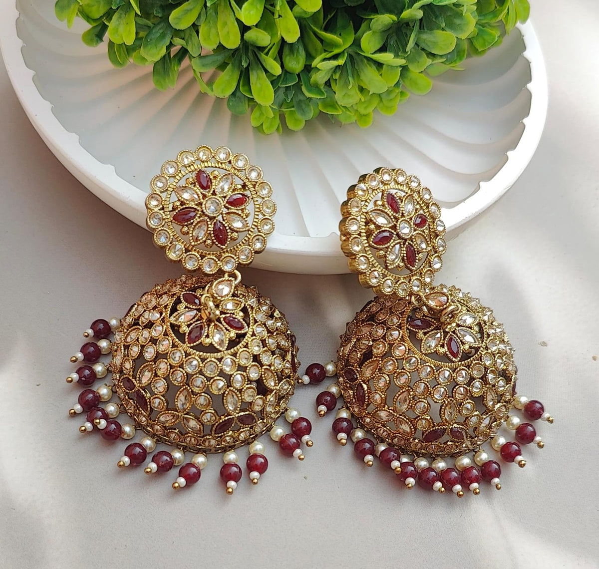 Sravya Polki Jhumkas