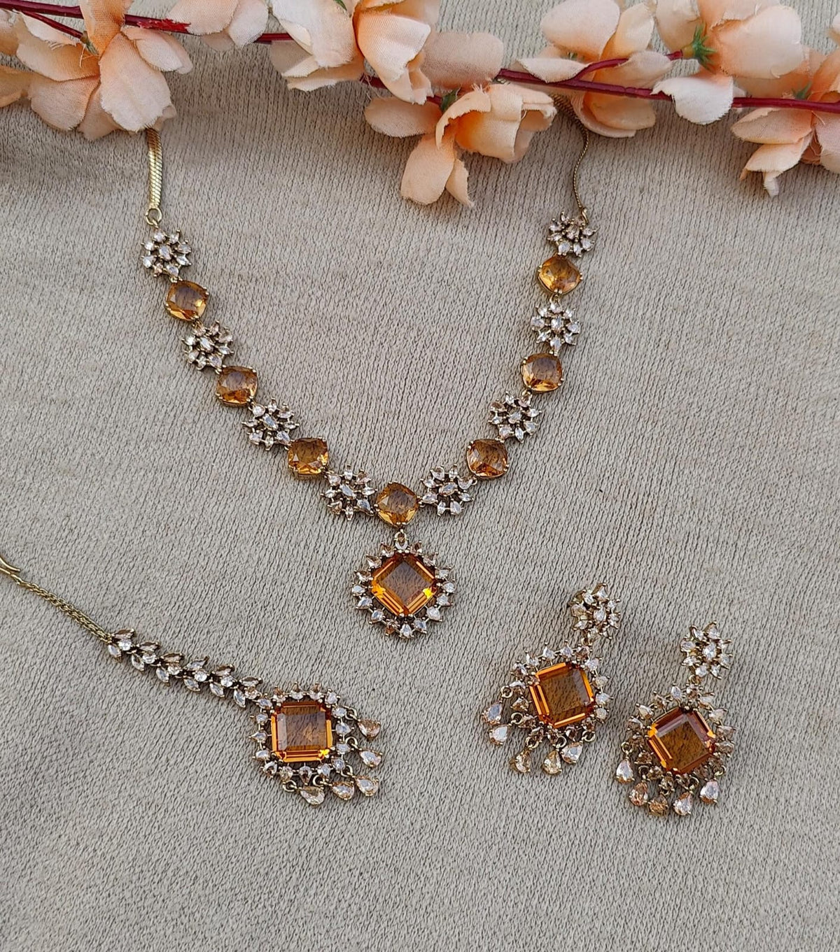 Gurjit AD/CZ Necklace Set