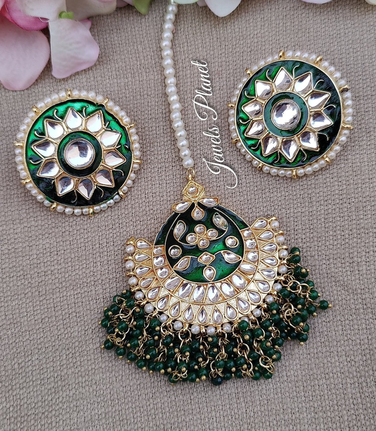Kusha Kundan Earrings Tikka