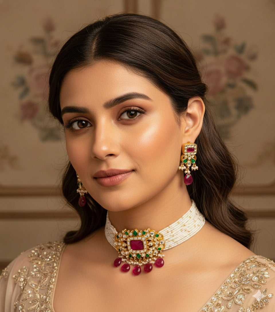 Dhara Pachi Choker Set