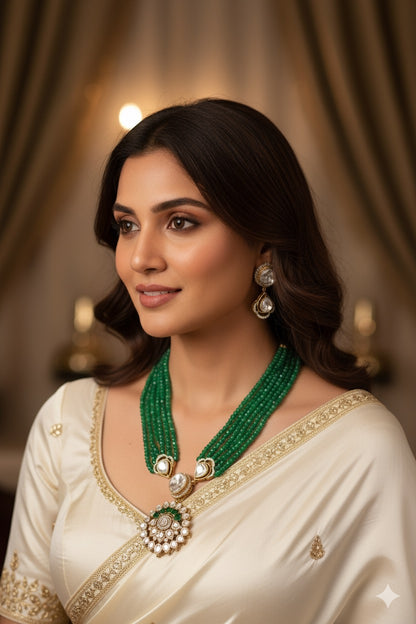 Vidushi Polki Kundan Necklace Set