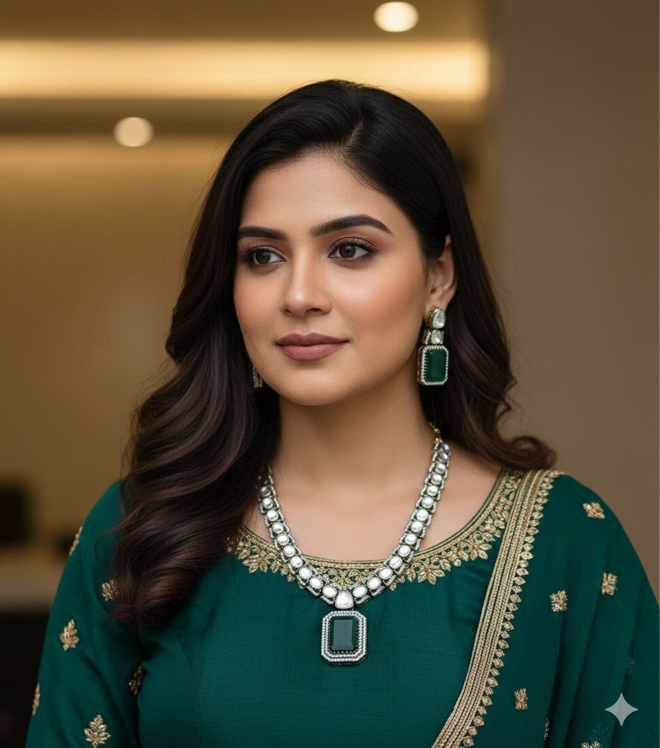 Sharmin Uncut Kundan Set