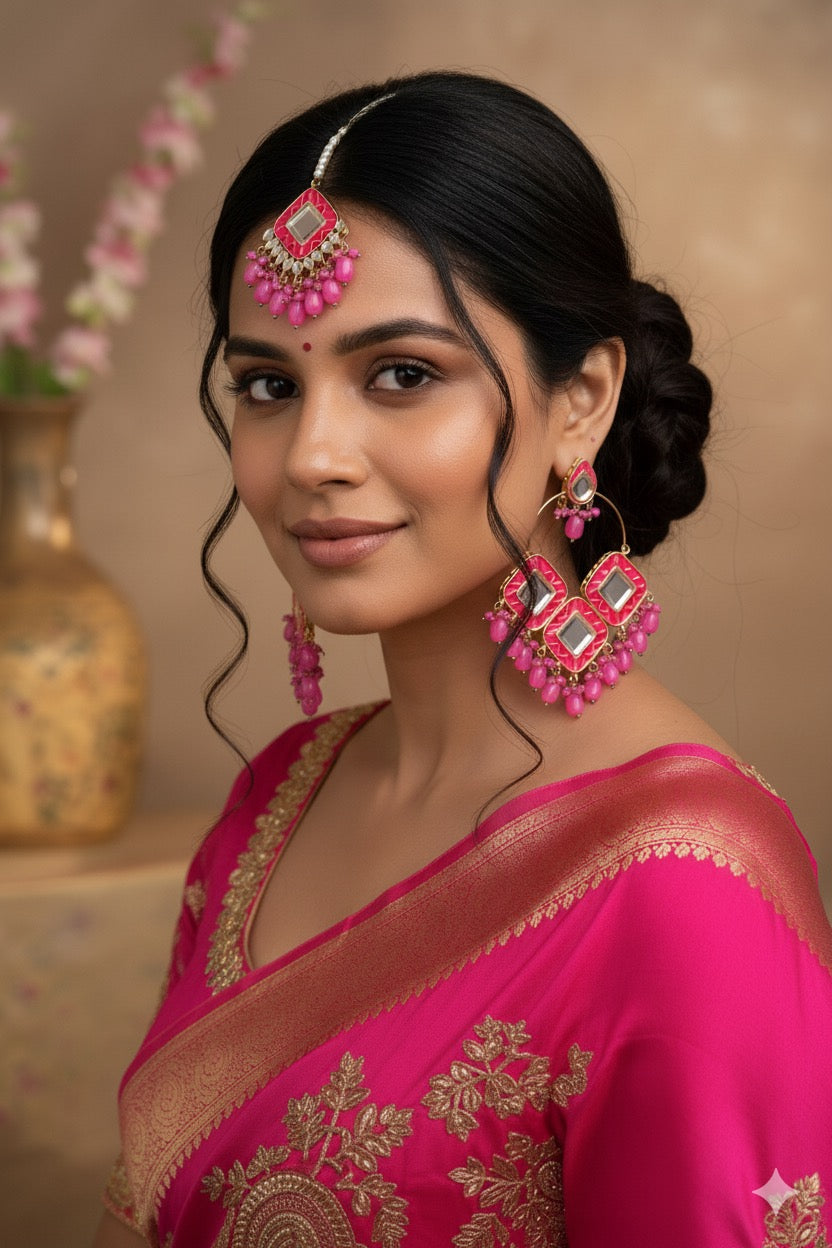 Athiya Kundan Earrings Tikka