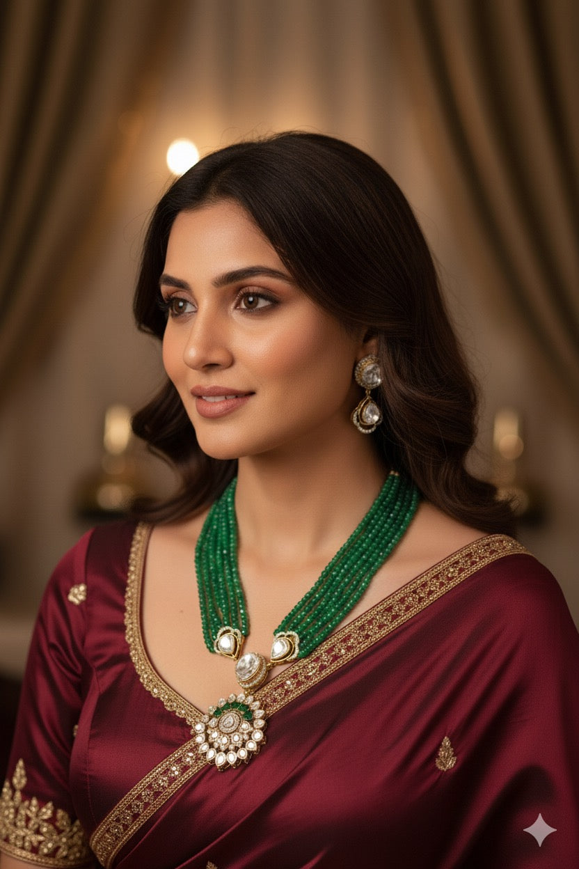 Vidushi Polki Kundan Necklace Set